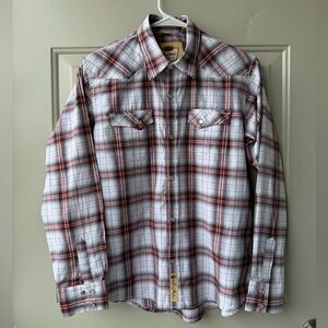 Larry Mahan Cowboy Collection Shirt Woman’s XL Pearl Snap Western Plaid Casual